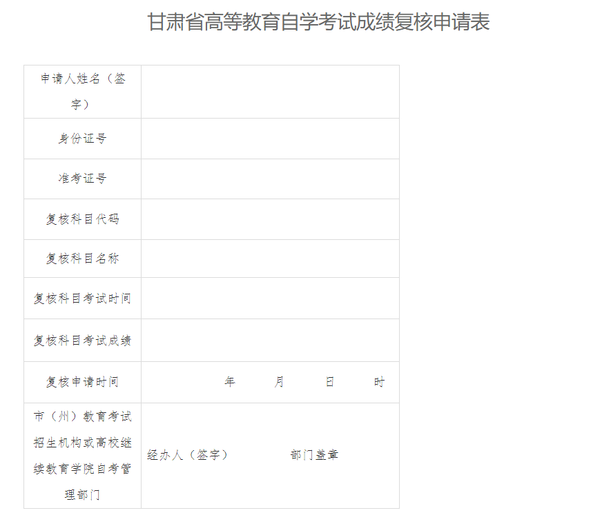 甘肅省2024年10月高等教育自學(xué)考試成績查詢公告